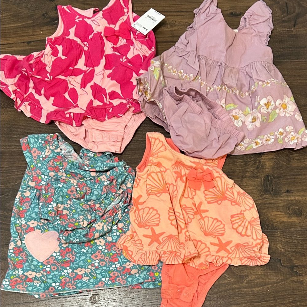 Carter's Pink Floral Baby Dress Set